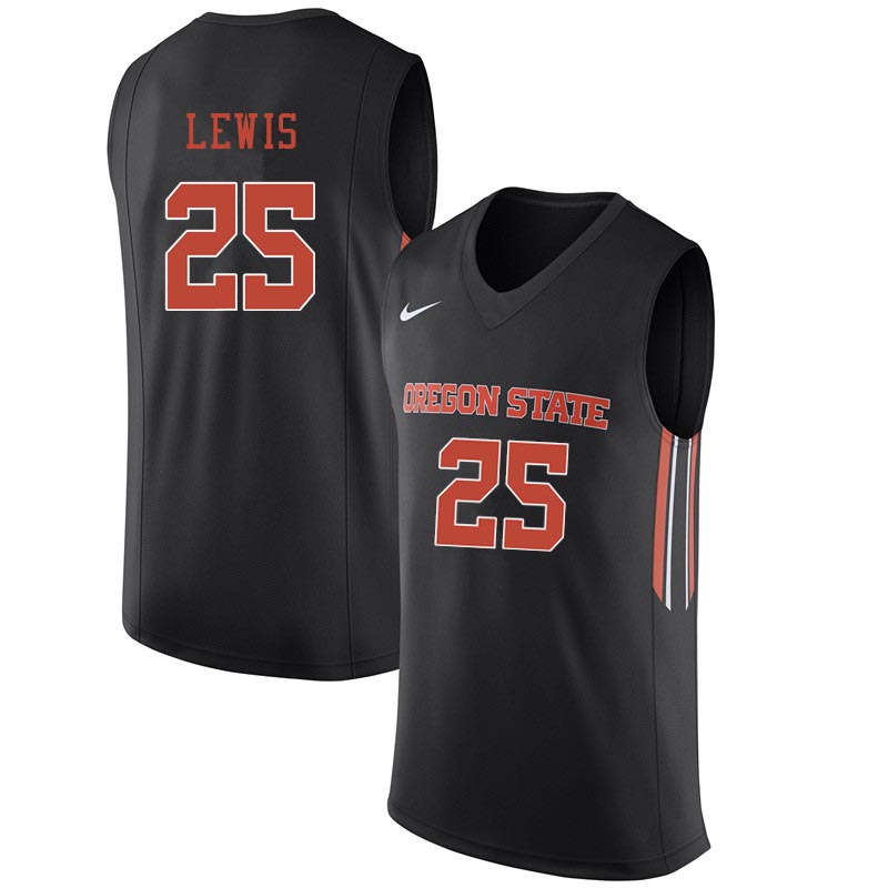 Men Oregon State Beavers #25 Ed Lewis College Basketball Jerseys Sale-Black - Click Image to Close